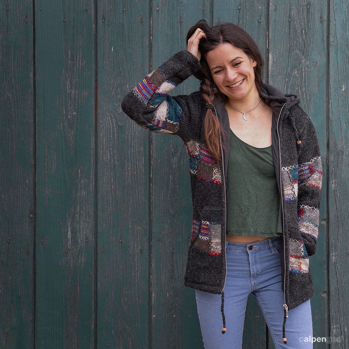 Wolljacke Pippa Tragebeispiel